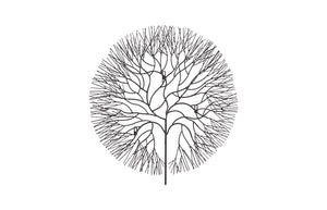 Wire Tree Wall Art, Large, Circle, Metal, Black | Phillips Collection - TH100394