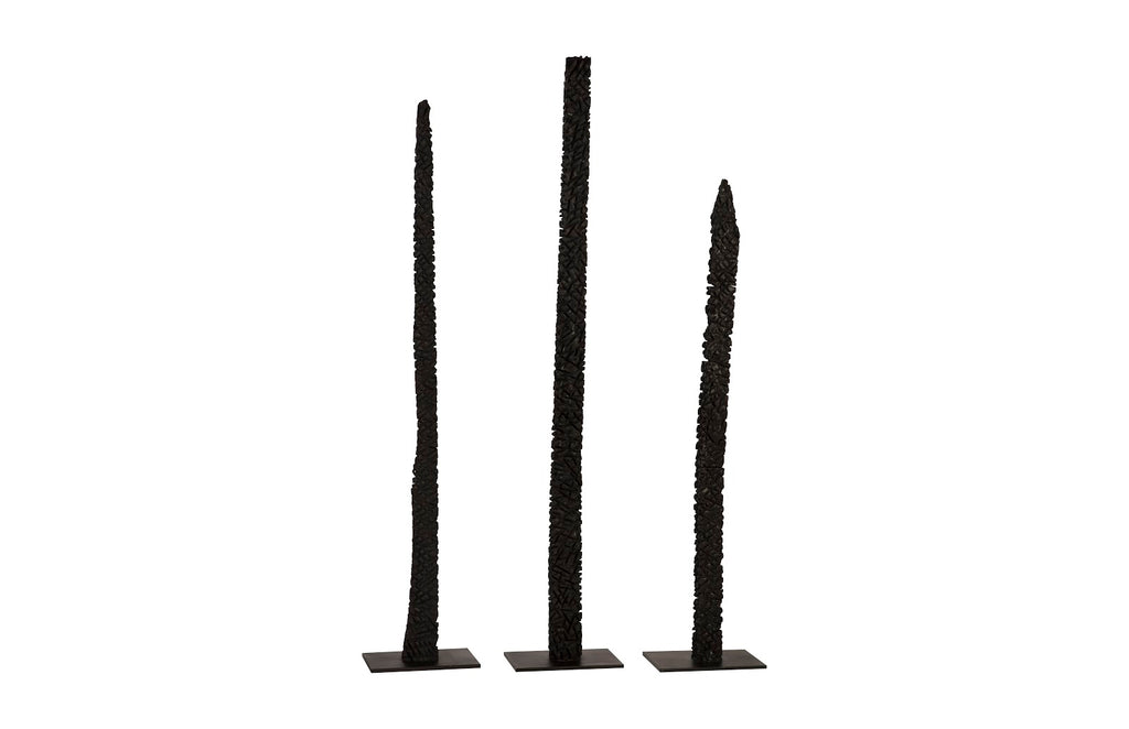 Post Set Of 3, Metal Base, Burnt | Phillips Collection - TH92152