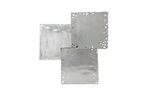 Galvanized Square Wall Tile, Silver Leaf, Set 3 | Phillips Collection - PH75349