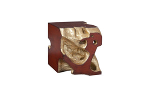 Freeform Stool, Gold Leaf, Faux Bois, Sm | Phillips Collection - PH62425