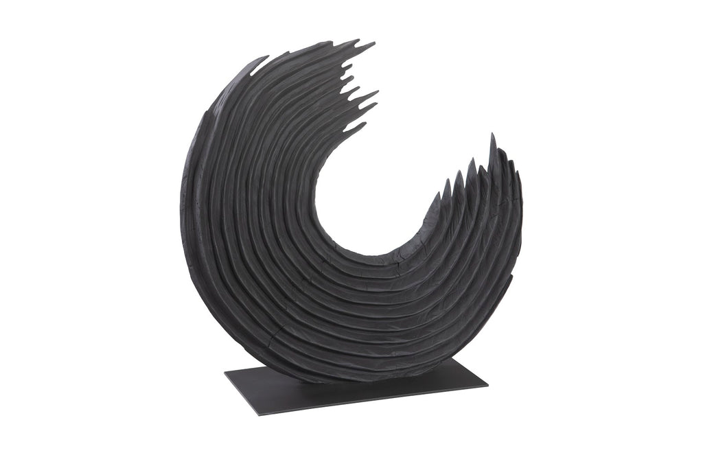 Swoop Tabletop Sculpture, Black Wood, Small | Phillips Collection - TH103477