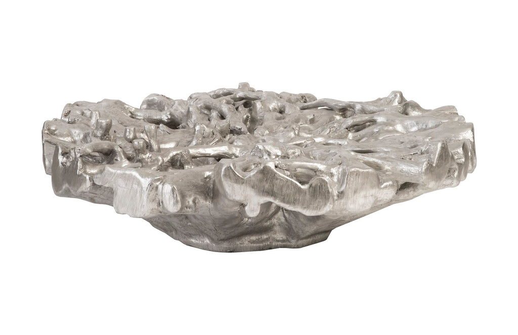 Root Cast Coffee Table, Antique Silver Leaf, Sm, Round | Phillips Collection - PH79106