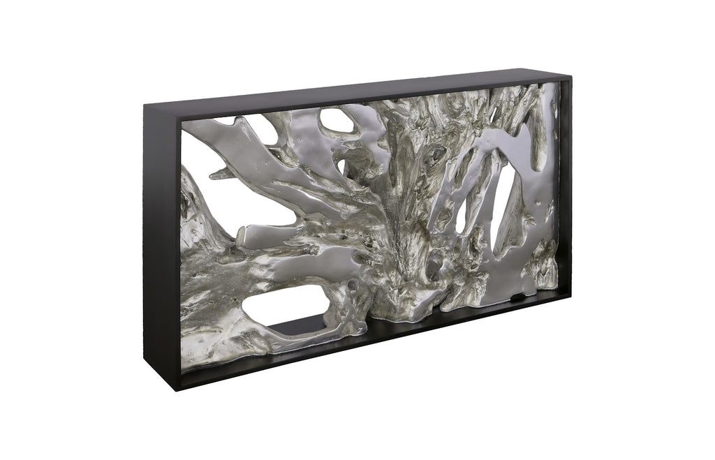 Cast Root Framed Console Table, Wood Frame, Resin, Silver Leaf | Phillips Collection - PH113984