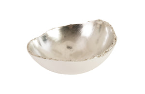 Broken Egg Bowl, White And Silver Leaf | Phillips Collection - PH67622