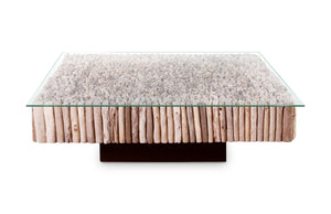 Manhattan Coffee Table, Square, With Glass | Phillips Collection - PH64007