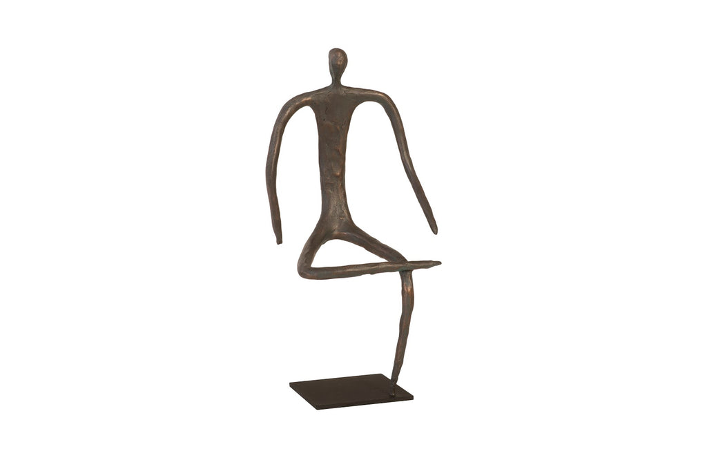 Abstract Figure On Metal Base, Bronze Finish, Leg Folded | Phillips Collection - TH96036