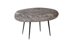 Skipping Stone Side Table, Gray Stone, Forged Legs | Phillips Collection - TH101664