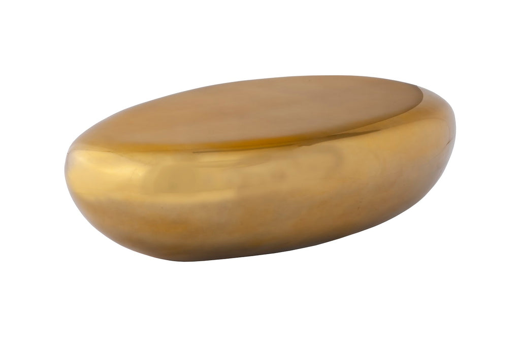 River Stone Coffee Table, Liquid Gold, Large | Phillips Collection - PH67801