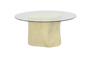 Log Dining Table, 60" Glass Top, Roman Stone | Phillips Collection - PH59415