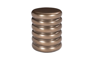 Ribbed Stool, Polished Bronze | Phillips Collection - PH60009