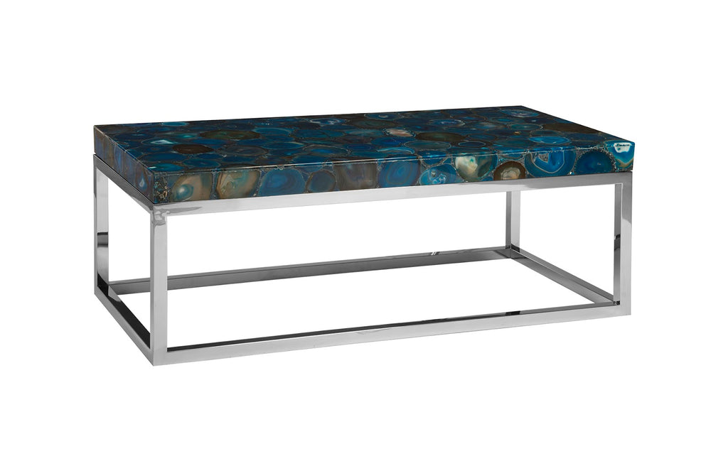 Agate Coffee Table, Stainless Steel Base | Phillips Collection - CH87923