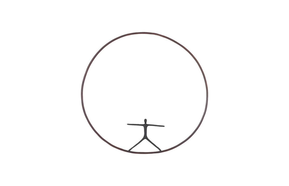 Olympic Figure In Iron Ring, Black, Rust, Style B | Phillips Collectio