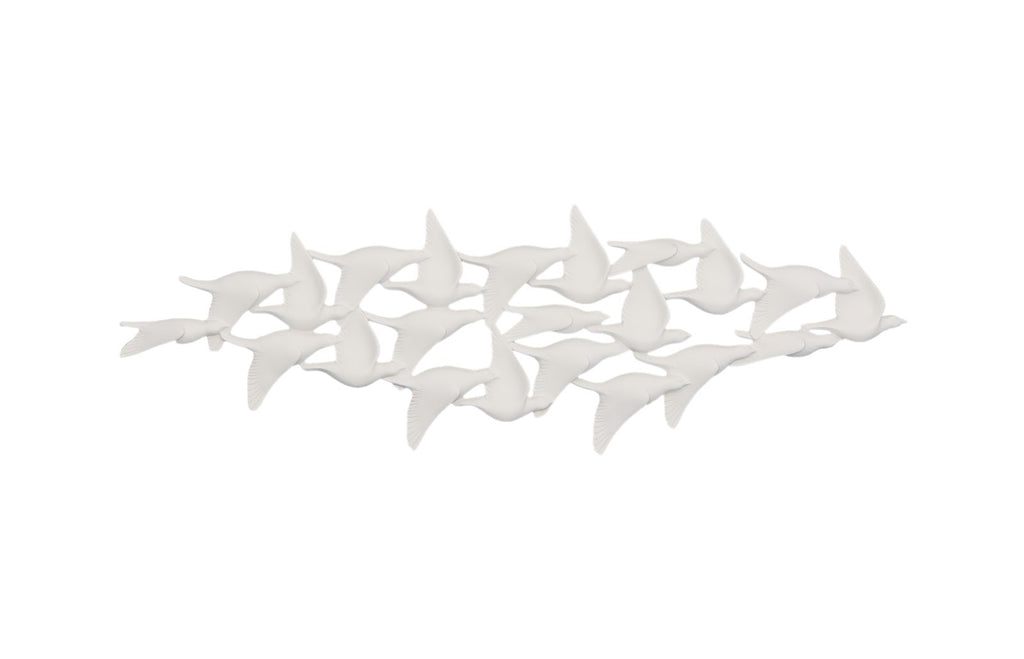 Flock Of Birds Wall Art, Matte White | Phillips Collection - PH112983