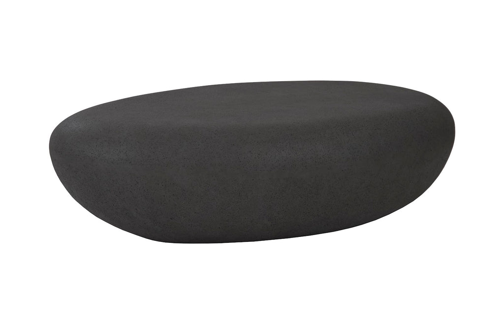 River Stone Coffee Table, Charcoal Stone, Large | Phillips Collection - PH104195