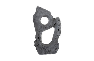 Colossal Cast Stone Sculpture, Two Holes, Charcoal Stone | Phillips Collection - PH104349