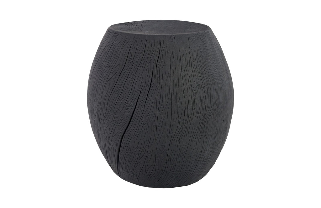 Drum Stool, Resin, Charred | Phillips Collection - PH67660