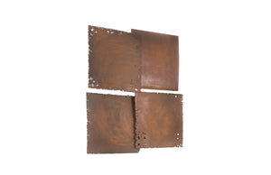 Cast Square Oil Drum Wall Tiles, Resin, Rust Finish, Set Of 4 | Phillips Collection - PH59609