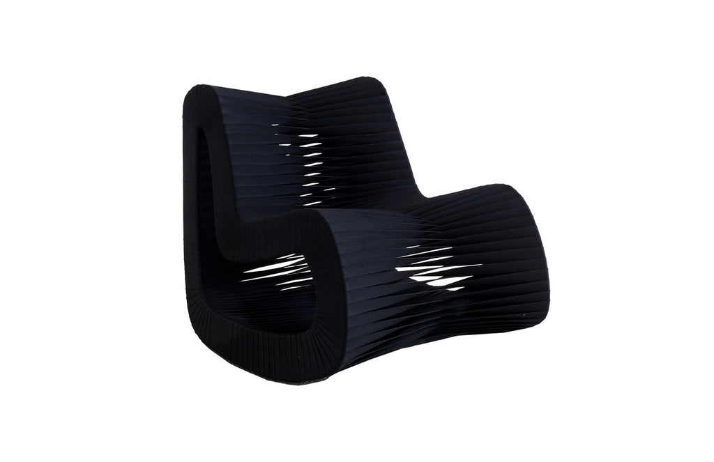Seat Belt Rocking Chair, Black/Black | Phillips Collection - B2063BB