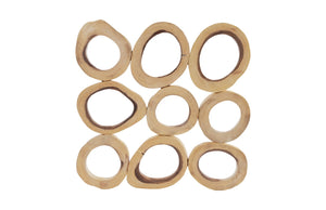 Chuleta Rings Wall Art, Chamcha Wood, Square, Sm | Phillips Collection - TH72025