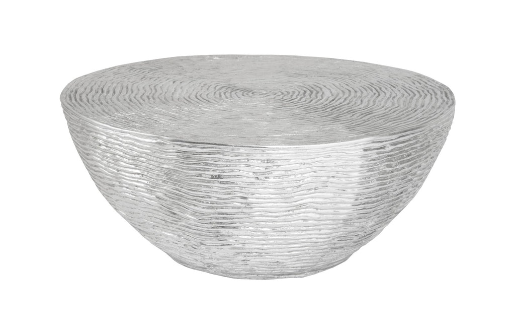 Ripple Coffee Table, Resin, Silver Leaf With Antiquing | Phillips Collection - PH102841