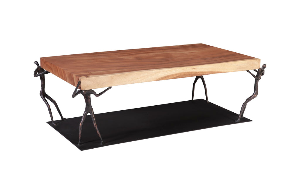 Atlas Coffee Table, Chamcha Wood, Natural, Metal | Phillips Collection - TH101825