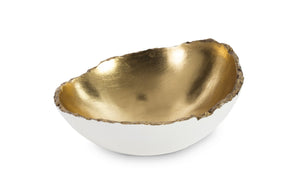 Broken Egg Bowl, White And Gold Leaf | Phillips Collection - PH67509