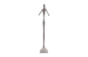Speak No Evil Slender Sculpture, Large, Resin, Silver Leaf | Phillips Collection - PH66161