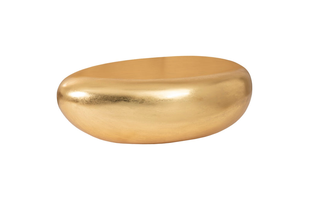 River Stone Coffee Table, Gold Leaf, Small | Phillips Collection - PH57483