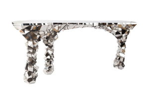 Crazy Cut Console, Stainless Steel, Silver | Phillips Collection - PH67176