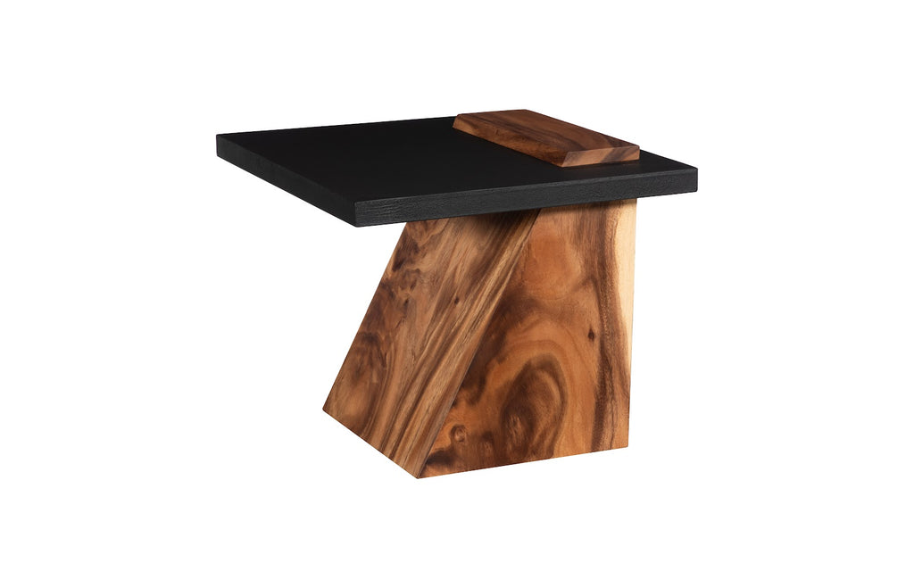 Slant Side Table, Natural/Black | Phillips Collection - TH113553