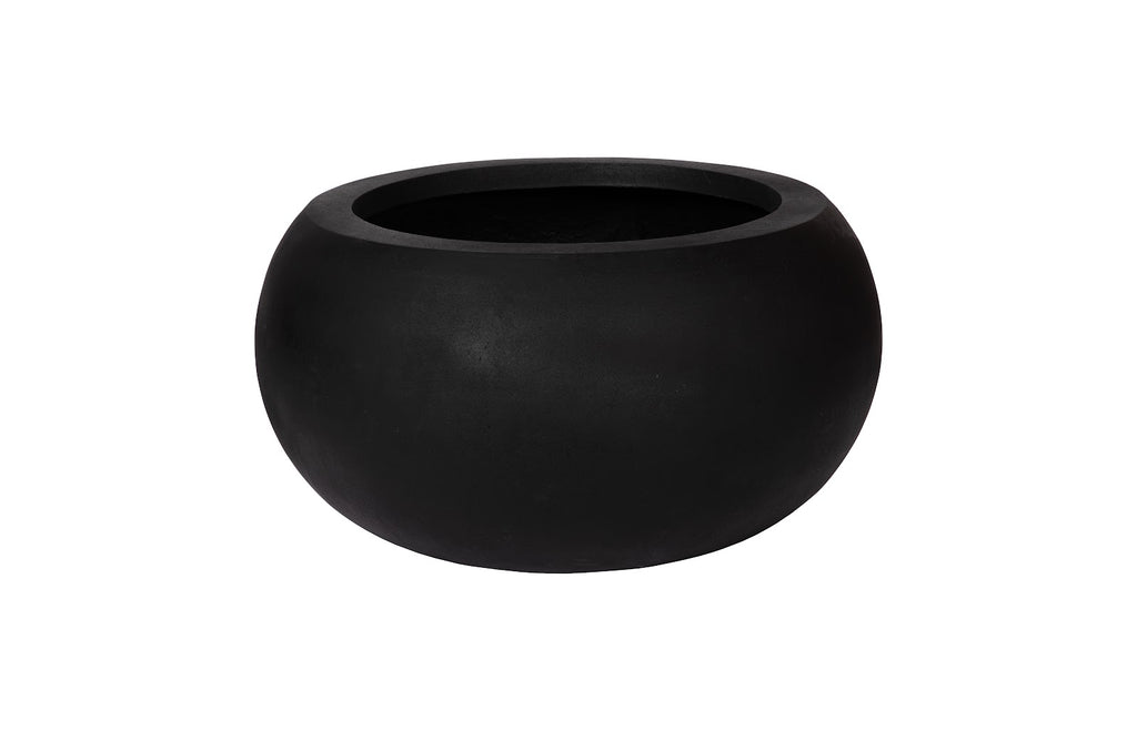 Rounded Planter, Large, Black | Phillips Collection - PH114676