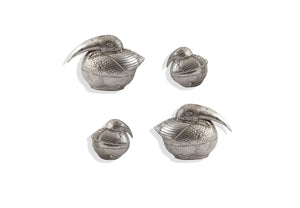 Kiwi Birds Wall Art, Set Of 4, Silver Leaf | Phillips Collection - PH66920