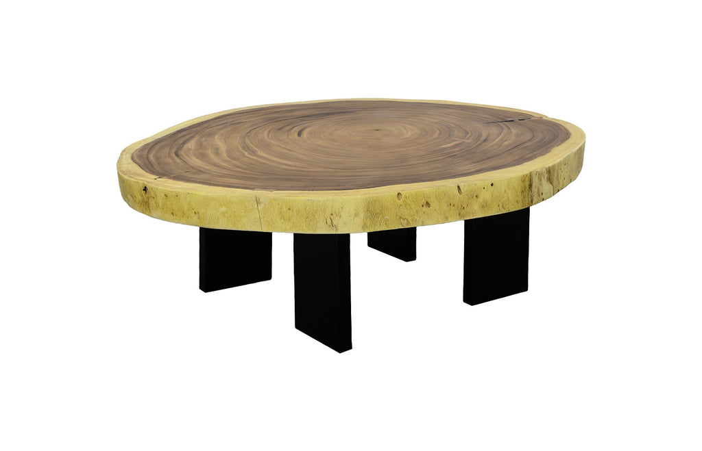 Floating Coffee Table With Black Legs, Natural, Size Varies | Phillips Collection - TH113103