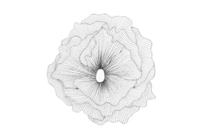 Poppy Flower Wall Art, Silver/Black, Lg | Phillips Collection - TH95111