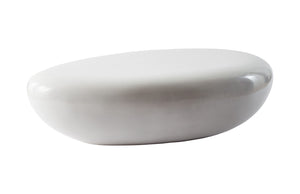 River Stone Coffee Table, Gel Coat White, Large | Phillips Collection - PH67484