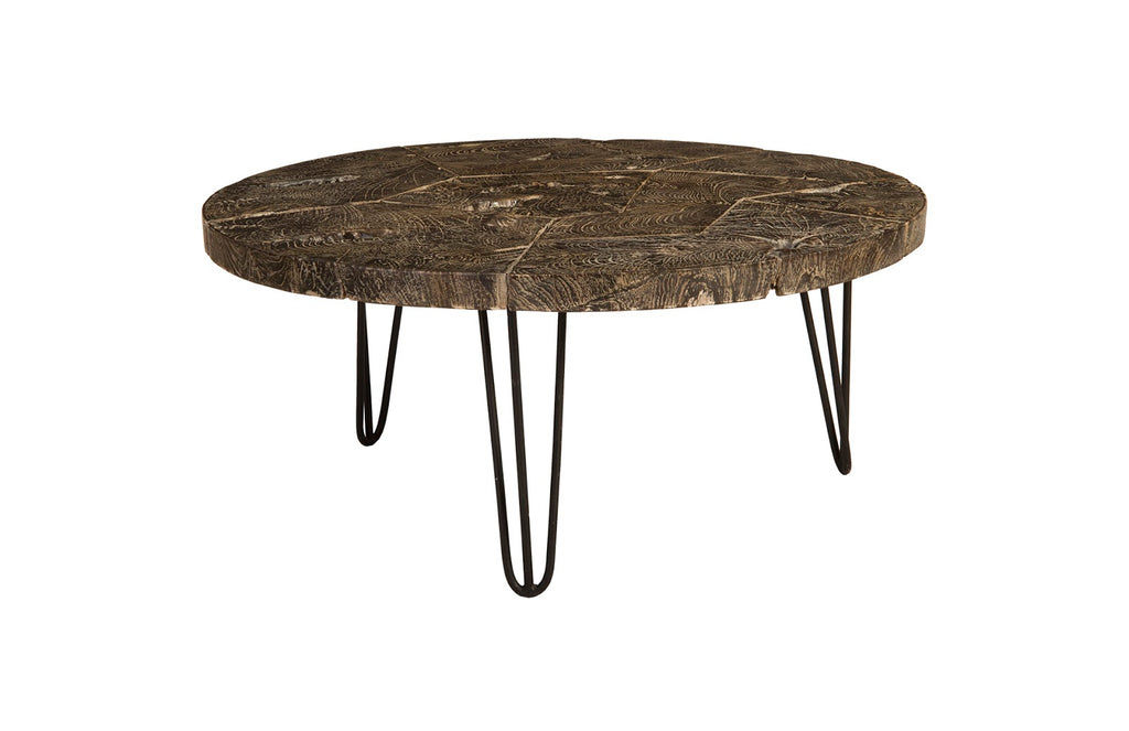 Driftwood Top Coffee Table, Black Wash | Phillips Collection - ID85092