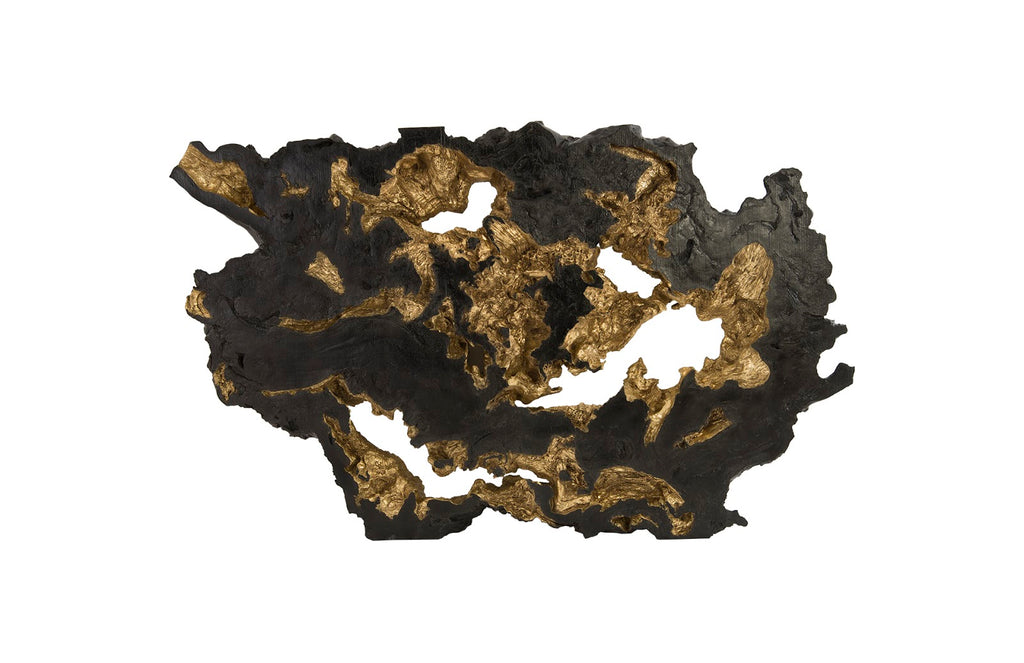 Burled Root Wall Art, Large, Black And Gold Leaf | Phillips Collection - PH83682