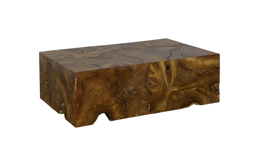 Teak Slice Coffee Table, Rectangle | Phillips Collection - ID65144
