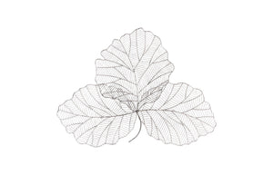 Tri Leaf Wall Art, Small, Metal, Silver/Black | Phillips Collection - TH100855