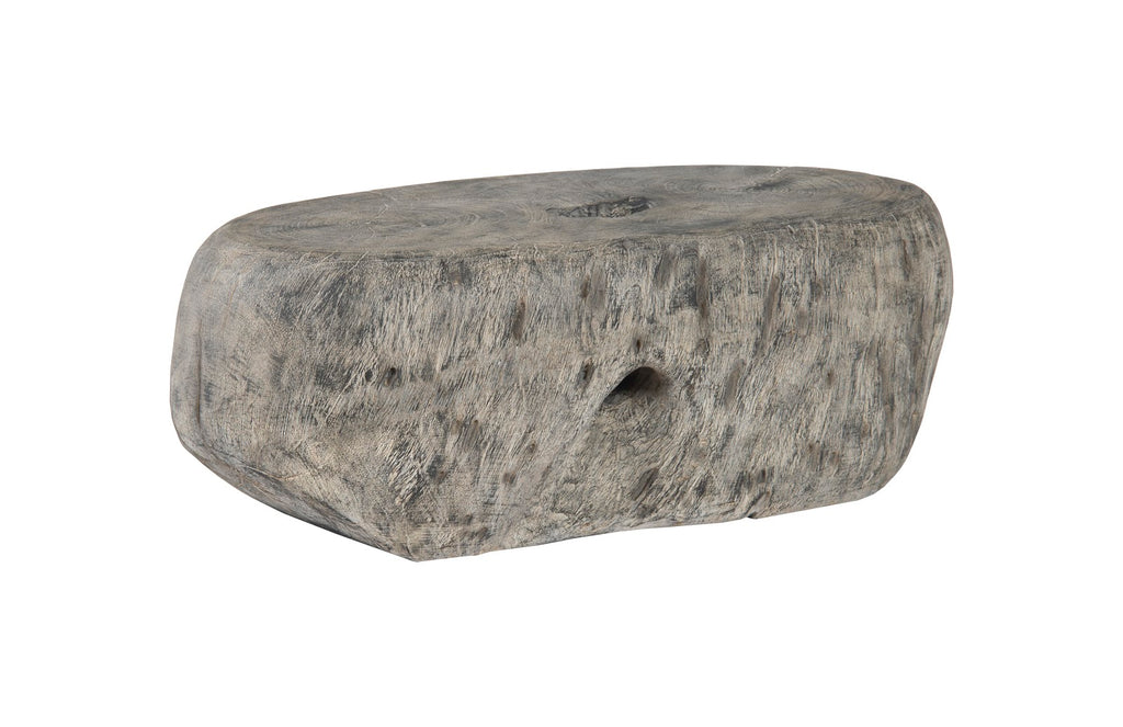 Cast Organic River Stone Coffee Table, Resin, Faux Gray Stone | Phillips Collection - PH102848