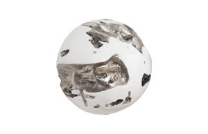 Cast Root Wall Ball, Silver Leaf, White, Lg | Phillips Collection - PH67518