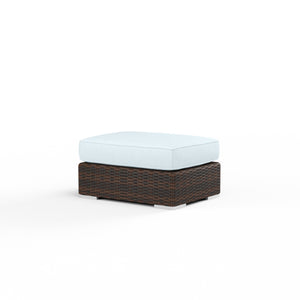 Montecito Ottoman w/ Sunbrella Fabric - Cognac Finish | Sunset West - SW2501-OTT