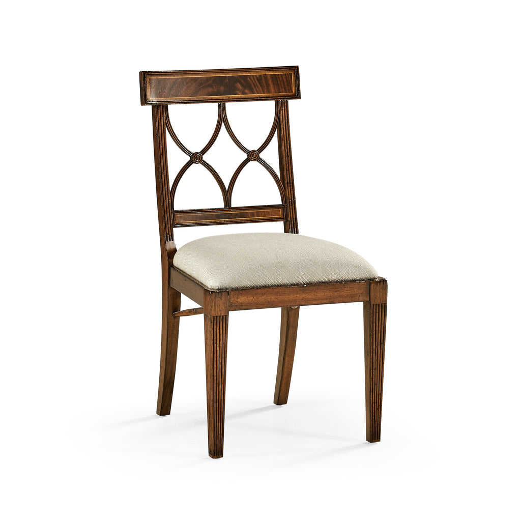 Buckingham Regency Mahogany Curved Back Side Chair | Jonathan Charles - 494347-SC-MAH-F200