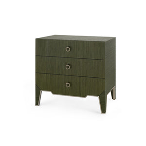 Madeline 3-Drawer Side Table - Deep Olive | Villa & House - MAD-130-5137-894