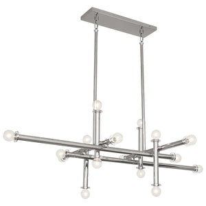 Milano Linear Chandelier - Nickel | Jonathan Adler - 34217
