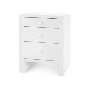 Morgan Grasscloth 3-Drawer Side Table | Villa & House  - MOR-130-59