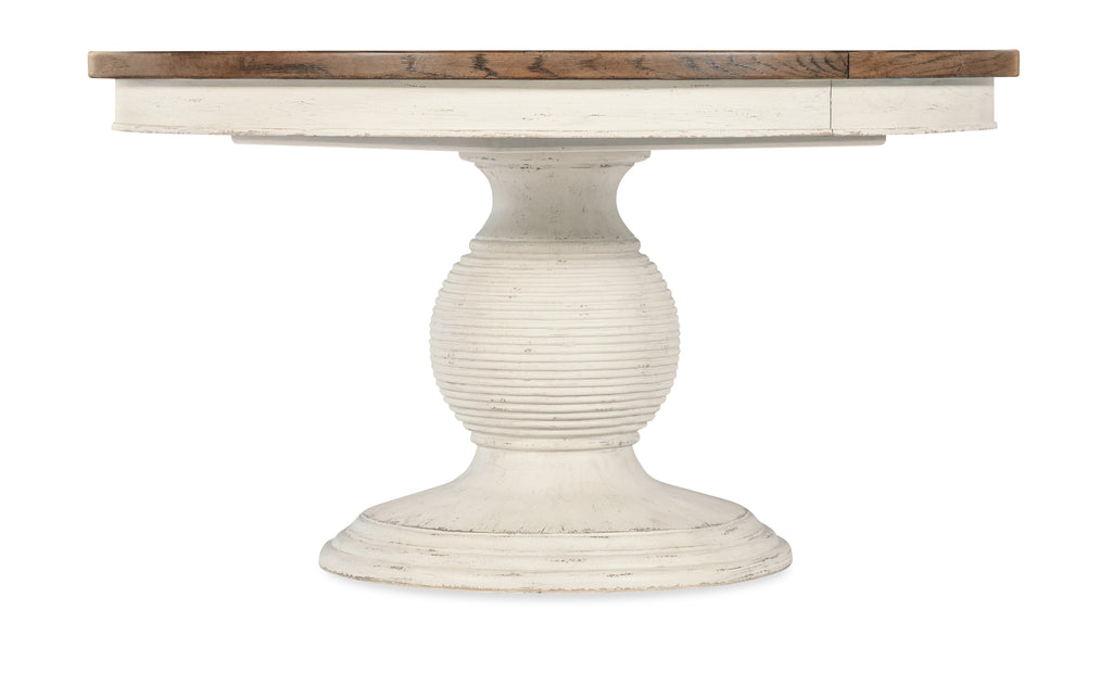 Americana Round Pedestal Dining Table w/1-22in leaf | Hooker Furniture - 7050-75203-02