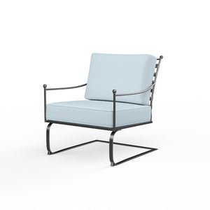 Provence Club Rocker - Sunbrella Fabric w/ Welt - Pewter Finish | Sunset West - SW3201-21R