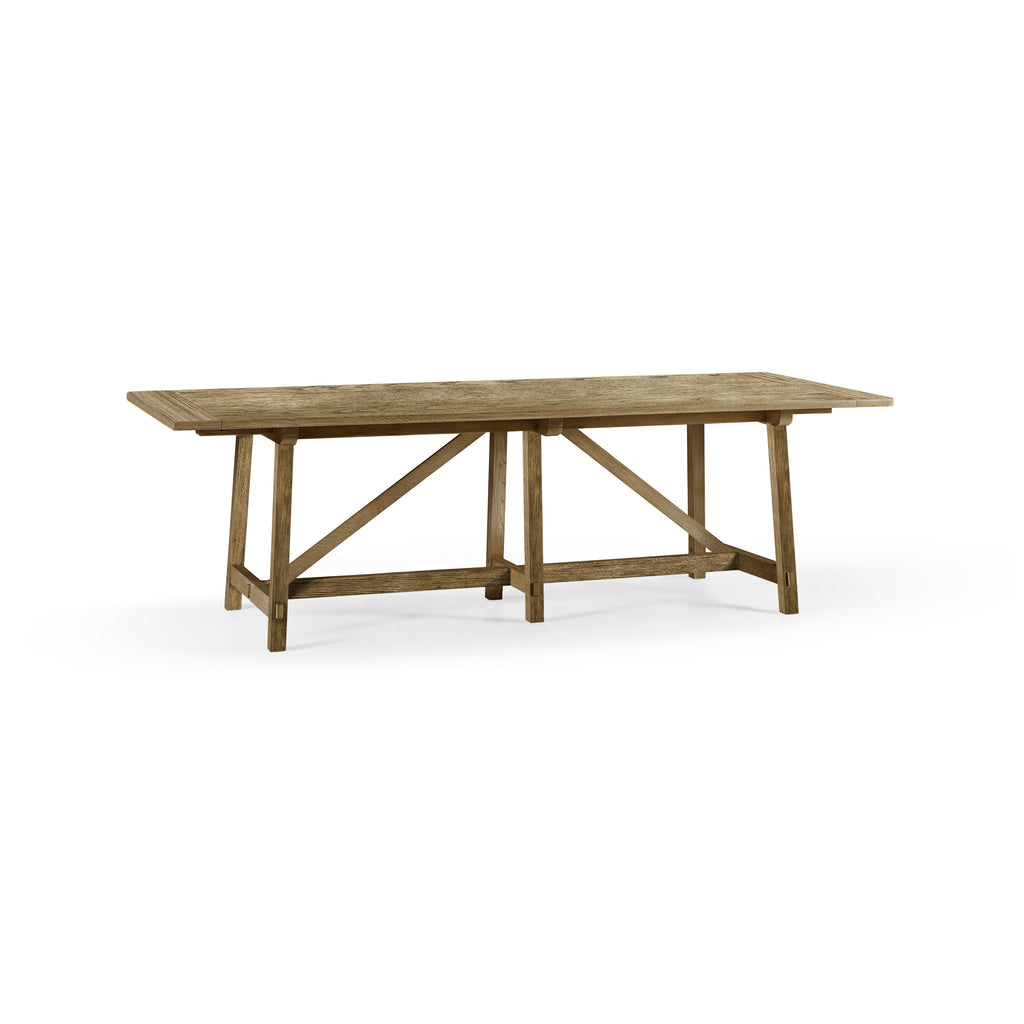Timeless Sidereal French Laundry Table 96" In Chestnut | Jonathan Charles - 003-2-A61-WNC