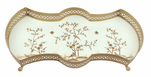 Pale Green SCALLOPED VANITY TRAY